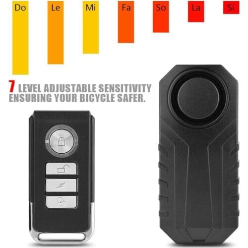 Motorcycle Wireless Remote Control Safety Lock Burglar Siren Alarm 4.5V 113dB Universal Waterproof Bicycle Security Alarm Sensor