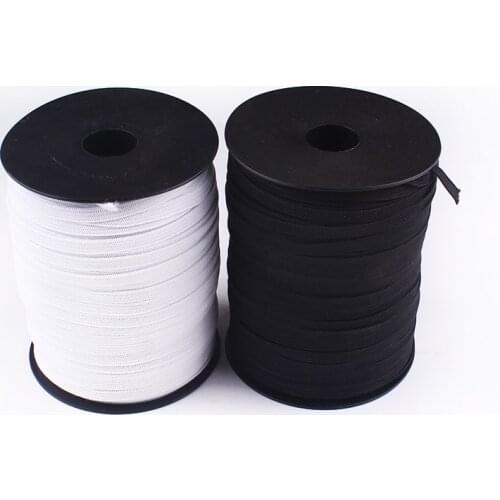 DIY Polyester Spandex 3/6mm Elastic Band Sewing Accessories 5 Yards White And Black Elastic Cord Ribbon Garment String Tape