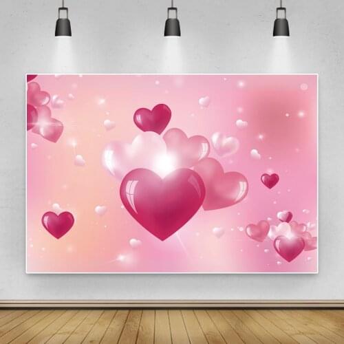Happy Valentines Day Wedding Light Bokeh Heart Love Party Photophone Photozone Photo Backdrop Customized Photography Background