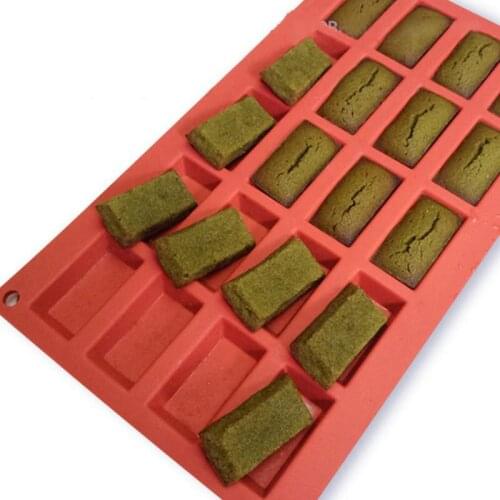 20 Cavity Square Cake Mold DIY Cake Tool Non-stick Easy Release Silicone Mold Practical Chocolate Mold Kitchen Accessories