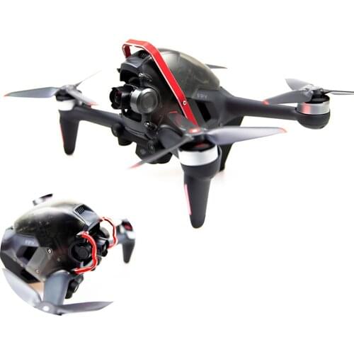 For DJI FPV Combo Gimbal Bumper Anti-Drop Bar Camera Protector PTZ Aluminum Alloy Drone Accessories For DJI FPV Set Red/Black