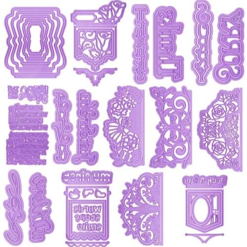 Rose Wreath "My First Smile" Metal Cutting Dies Scrapbooking Album Paper DIY Card Decoration 2019 New Craft Embossing Die Cut