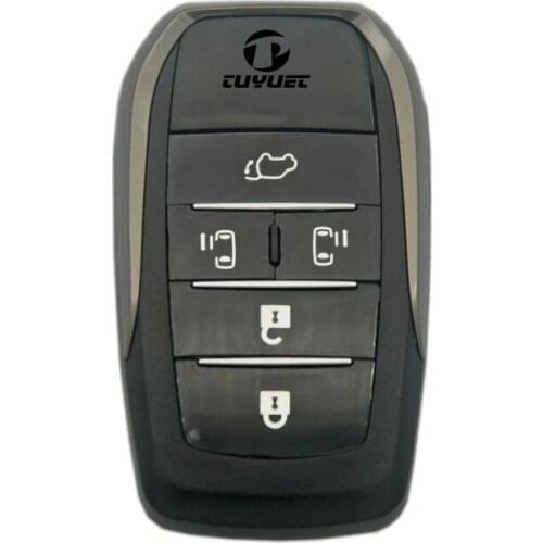 Replacement Smart Remote Key Shell for Toyota Alphard Serial 30 Prado Smart Remote Key Case with Emergency Key Blade