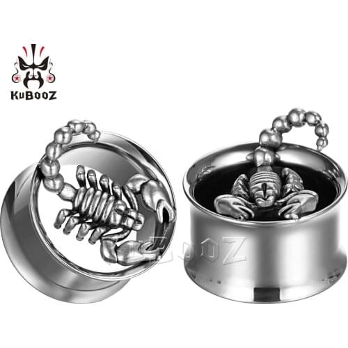 Wholesale Price Stainless Steel Scorpion Ear Piercing Plugs Tunnels Gauges Expanders Fashion Body Jewelry Ear Stretchers 34PCS