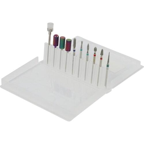 Polishing Head Set 10 Pieces Of High-End Colorful Tungsten Steel Grinding Head Set Nail Polisher Accessories