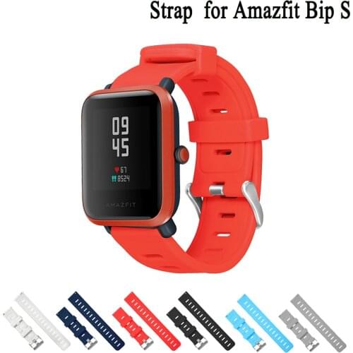 20mm Silicone Strap for Xiaomi Huami Amazfit Bip S Watchband Bracelet for Amazfit Bip 1S watch band