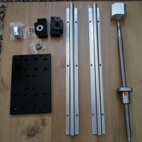 Slide / line / table / nc module of linear displacement of coordinates table RM1605 SFU1605-565mm + linear SBR16 BK/BF12 + track