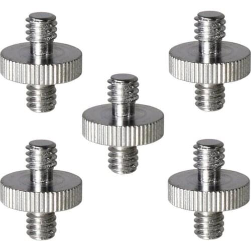 Foto&Tech 5 Pieces 1/4" Male to 1/4" Male Threaded Screw Adapter for Camera Cage
