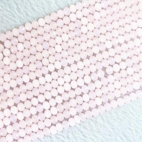 High quality pink diy crystal glass AB color 3*4mm 4*6mm 5*8mm 8*10mm rondelle faceted loose beads 15"B737