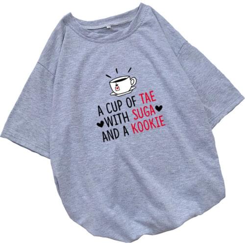 Woman Oversized T-shirts For Girls Kawaii Clothes Harajuku Tumblr Summer New Short Sleeve T Shirt Top Women Tee Shirt Kpop SUGA