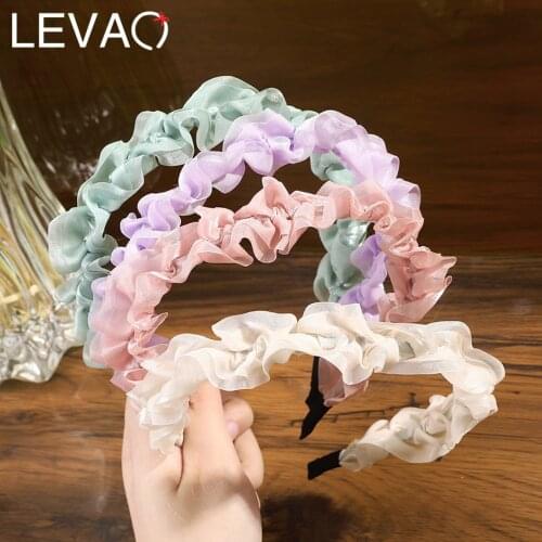 Levao Yarn Pleated Headband For Women Solid Head Bezel Band Ruched Hairband Headbands Hair Hoop Hair Accessoriess