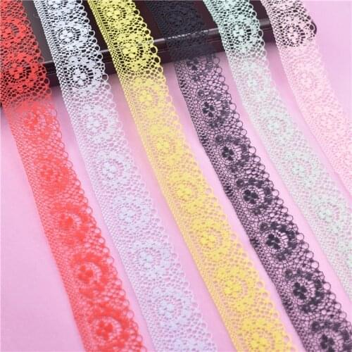 10yards/Lot Lace Ribbon White Black Embroidered Lace Trim African Lace Fabric Material Trimmings for Sewing Accessories Clothing