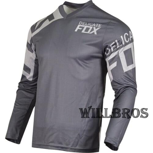 180 Race Jersey Motocross Racing Long Sleeve MX Dirt Bike Offroad Cycling Motorcycle Motorbike Grey Clothes Mens