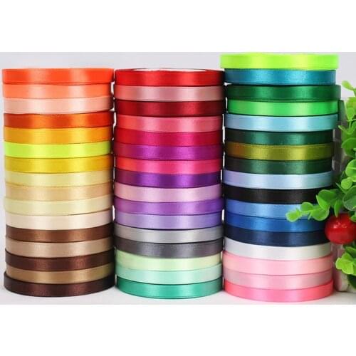 25yards/roll 10mm Satin Ribbon DIY Handmade Crafts Material Wedding Birthday Party Gift Box Wrapping Ribbon Baking Accessories