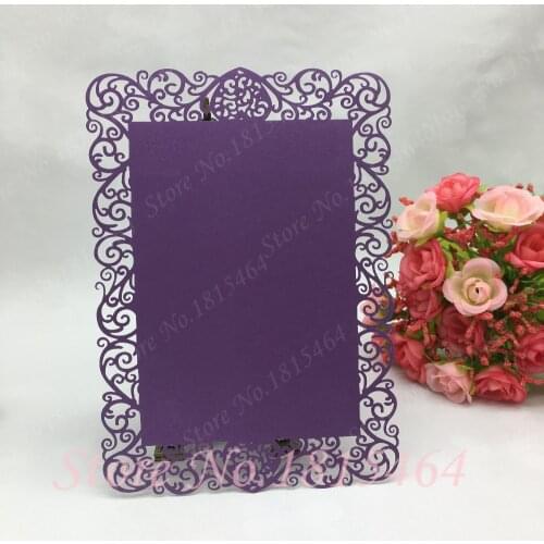 30pcs Laser Cut Menu Cards,Flower Design Handmade Invitation Card Customize Hotel Banquet Cafe Menu Card Party Table Decoration