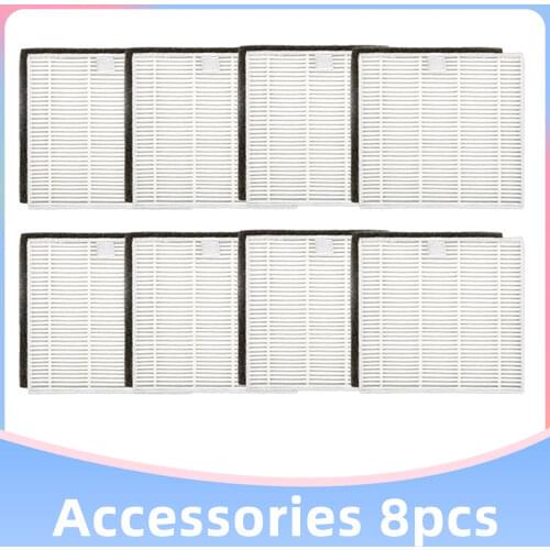 8 PCS per Set Dust HEPA Filter High Quality for ILIFE V8 V8S X750 X800 X785 V80 Robot Vacuum Cleaner Spare Parts Accessories
