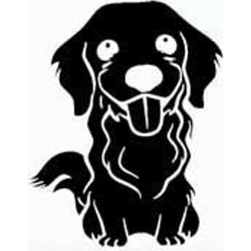 Personality Car Sticker Golden Retriever Silhouette Dog PVC Car Decoration Accessories Sticker Creative Waterproof Black/White