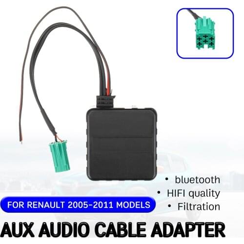 Bluetooth Aux Receiver Cable Adapter for Renault Clio,Kangoo,Megane 2005-2011 Hifi Quality Aux Head Unit Interface
