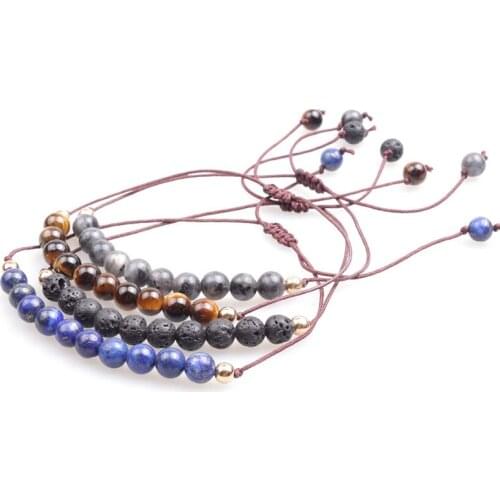 Handmade Natural Stone Women Men Bracelet Minimalism Yoga Bracelet Friendship Bead Chain Holiday Gift Jewelry Dropshipping