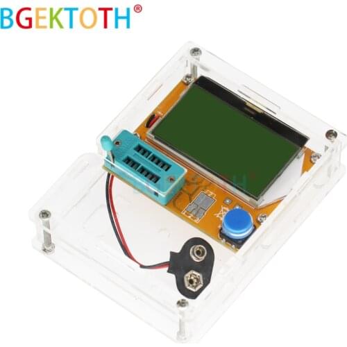 LCR-T4 128*64 9V LCD Digital Transistor Tester Meter Backlight Diode Triode Capacitance ESR Meter For MOSFET/JFET/PNP/NPN L/C/R