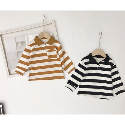 2 3 4 5 6 Years Toddler Kids Shirts Casual Striped Long Sleeves For Girls Boys Clothing Autumn New Arrival Cotton Baby Shirts