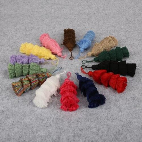 Hot! 8cmx2cm 1pc Silk Tassels Tassel Fringe Cotton Tassels Trim For Earrings Pendant Charms DIY Jewelry Making Accessories