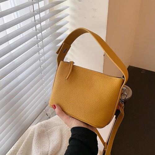 Fashion Women Handbag PU Leather Crossbody Shoulder Bag 2021 New Luxury Female Tote Handbag Small Solid Color Messenger Bags