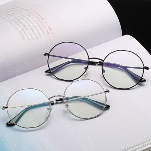 Fashion Vintage Retro Metal Frame Clear Lens Glasses Eyewear Eyeglasses Oversized Round Circle Eye Glasses 9-BLS3415