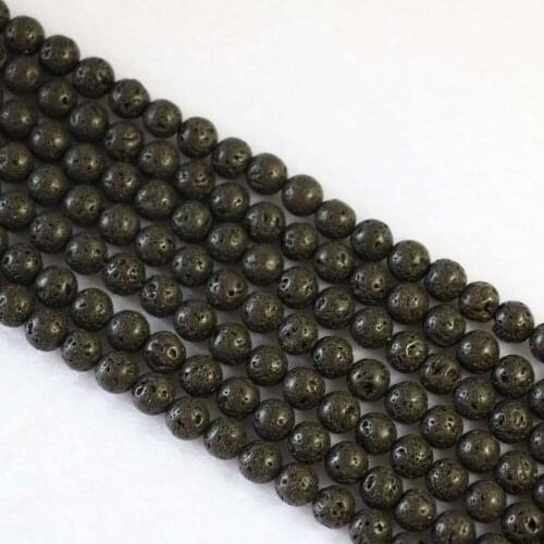 Natural Cool Black Flame Stone Diy Jewelry 6mm 8mm 10mm 12m Round Loose Beads High Grade Women Diy Jewelry 15 Inches B126