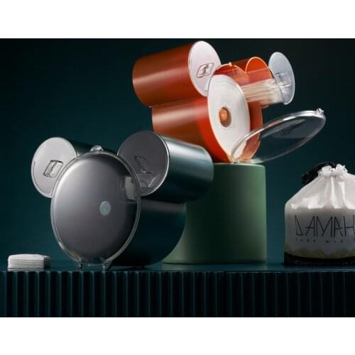 New Wall-mounted Tissue Paper Holder Box With Transparent Lid Cosmetics Cotton Pad Storage Drawer Sponge Holder Case Rack Shelf