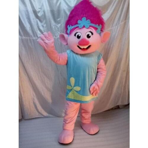 New Hot Trolls Mascot Costume -Trolls-Complete Adult Outfit - Mascot Parade Quality Clowns Birthdays Troll