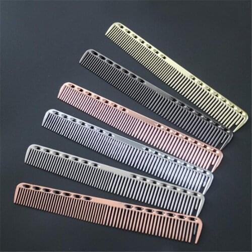 Hair Combs Stainless Steel Professional High Quality Salon Hair Hairdressing Anti-static Barbers Comb Hair Care