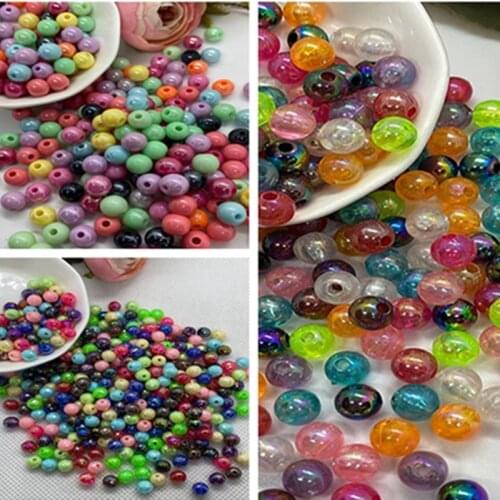 DIY Colorful Mixed Color Acrylic Beads, Bracelet Necklace, Pendant Pendant 6mm * 100pcs/8mm*50pcs