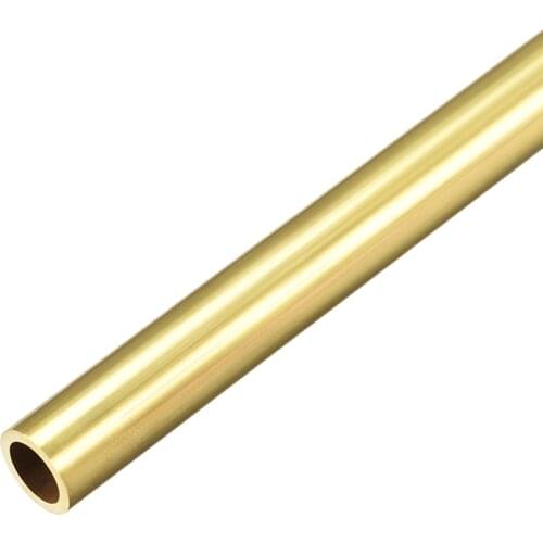 Uxcell Brass Round Tube 300mm Length 9mm OD 1mm Wall Thickness Seamless Straight Pipe Tubing