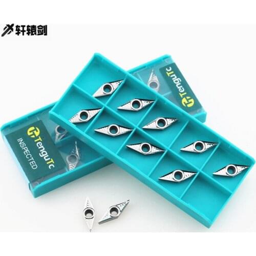 10PCS VCGT110302 VCGT110304 VBGT110308 K10 Aluminum Insert Cutting Tool Lathe