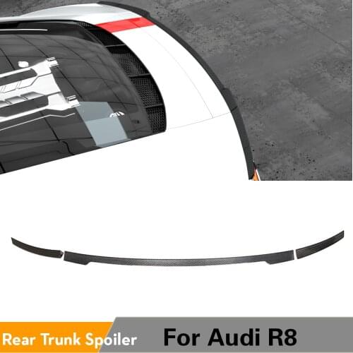 Rear Spoiler for Audi R8 2016 - 2019 Coupe Only Carbon Fiber Trunk Boot Lip 3PCS Style