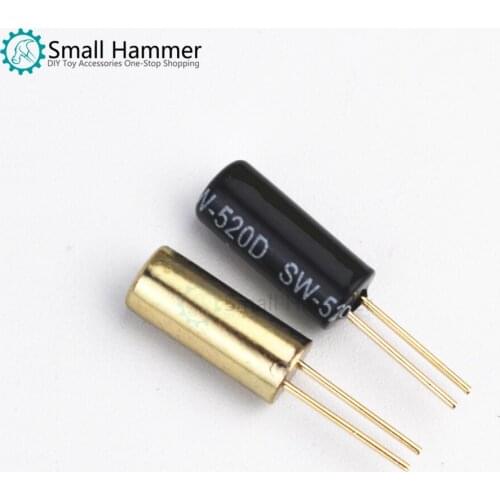 10pcs Black/Gold Plated Highly Sensitive SW-520D Double Bead Ball Angle Switch Vibration