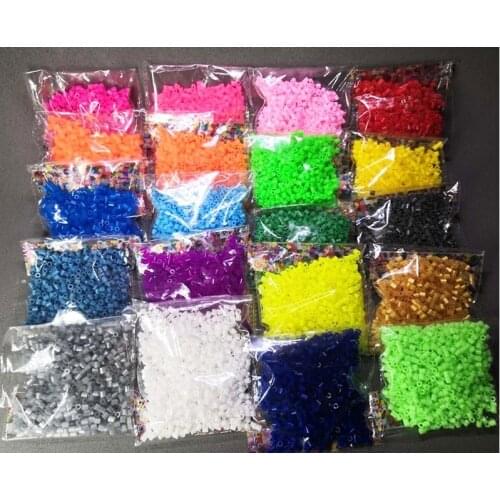 1000pcs Hama beads 5.0mm Perler Beads 5.0mm DIY Craft Toy White Black Beads Handmade 3D Puzzles Refill Package