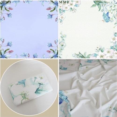 150cm x 150cm Garden Flower Bakcdrop Newborn Girl Photography Props Baby Shwer Gift Vintage Studio Posing Fabric