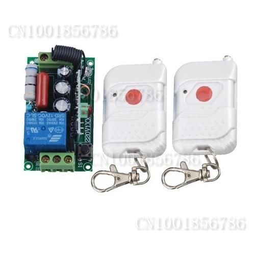 220V 1CH Wireless Remote Control Light Switch System +Case +2PCS transmitter With Battery