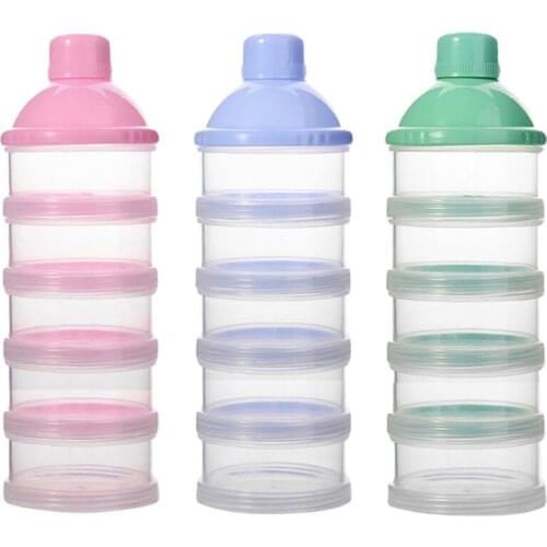 4/5 Grid Portable Milk Powder Formula Dispenser Container Storage Essential Cereal Boxes Toddle Baby Snacks Food Storage Box