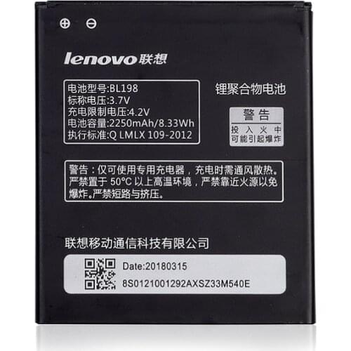 BL 198 Battery BL198 For Lenovo A859 A860E S890 K860 K860I A678T S880I A850 A830 2250mAh Mobile Phone Replace recharge