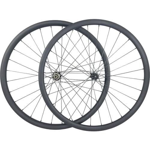 1390g 29er MTB XC GRAVEL 30mm tubeless carbon wheelset 30mm deep straight pull clincher wheels 100X12 142X12 UD 3K 12K 24H 28H