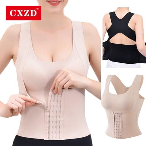 CXZD Women Push Up Breasted Front Cross Back Tops Posture Corrector Bralette Female Lift Up Hunchback Relief Support Vest
