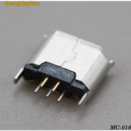 ChengHaoRan 20pcs MICRO mini USB 5pin female seat 180 degrees jack 5P Direct plug-in USB connector