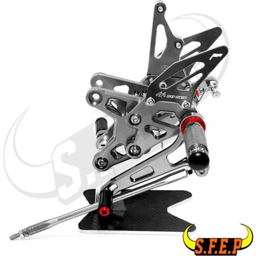 CNC Adjustable Footrest Rear Sets Rearsets For Kawasaki ZX6R ZX636 2009 2010 2011 2012 2013 2014 2015 2016 2017 2018 2019 2020