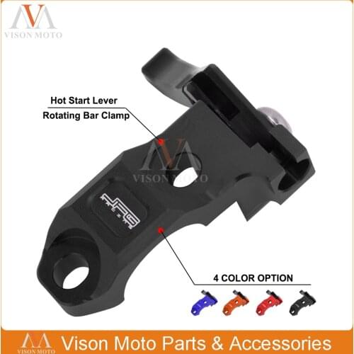 CNC Brake Clutch Rotating Bar Clamp Hot Start Lever For Kawasaki KDX200 KLX250 300R 400R KX 65 80 85 100 125 500 KX250F KX450F