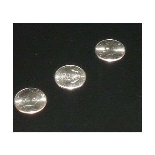 Colorful Coin (Half Dollar version) Magic Tricks One Coin to Three Color Change Appear Vanish Magia Close Up Gimmick Props Funny