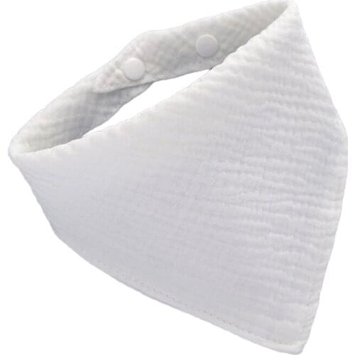 Baby Infants Feeding Bibs with Snaps Soft Gauze Saliva Towel Toddler Bandana 97BC