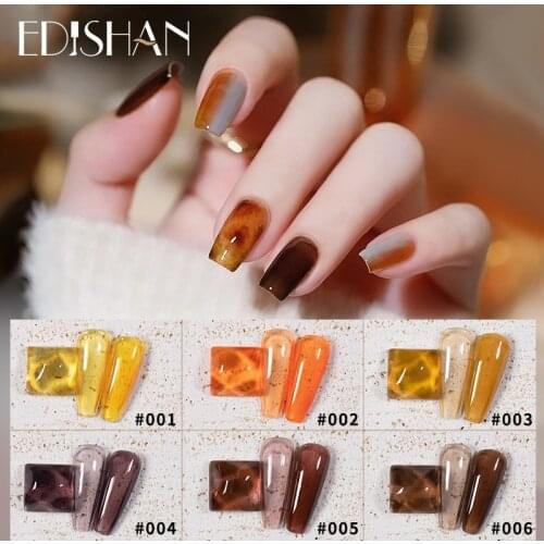 New Trend Gel Nail Polish 9 Colors Canned Amber Glue Glass Ice-transparent Tortoise Shell Glue Nail Polish